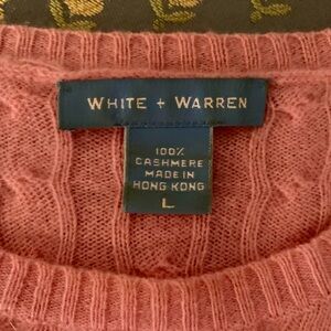 White + Warren Rose Cashmere Sweater